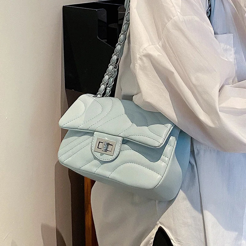 Summer Small Bag Women's Chain Messenger Bag One Shoulder Square Bag
