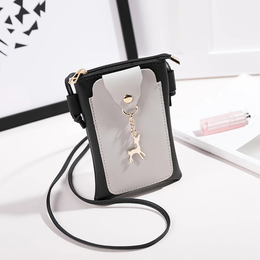Mini Crossbody Bag for Women PU Leather Handbag Zipper