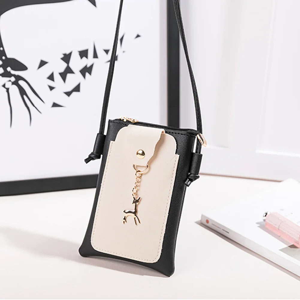 Mini Crossbody Bag for Women PU Leather Handbag Zipper