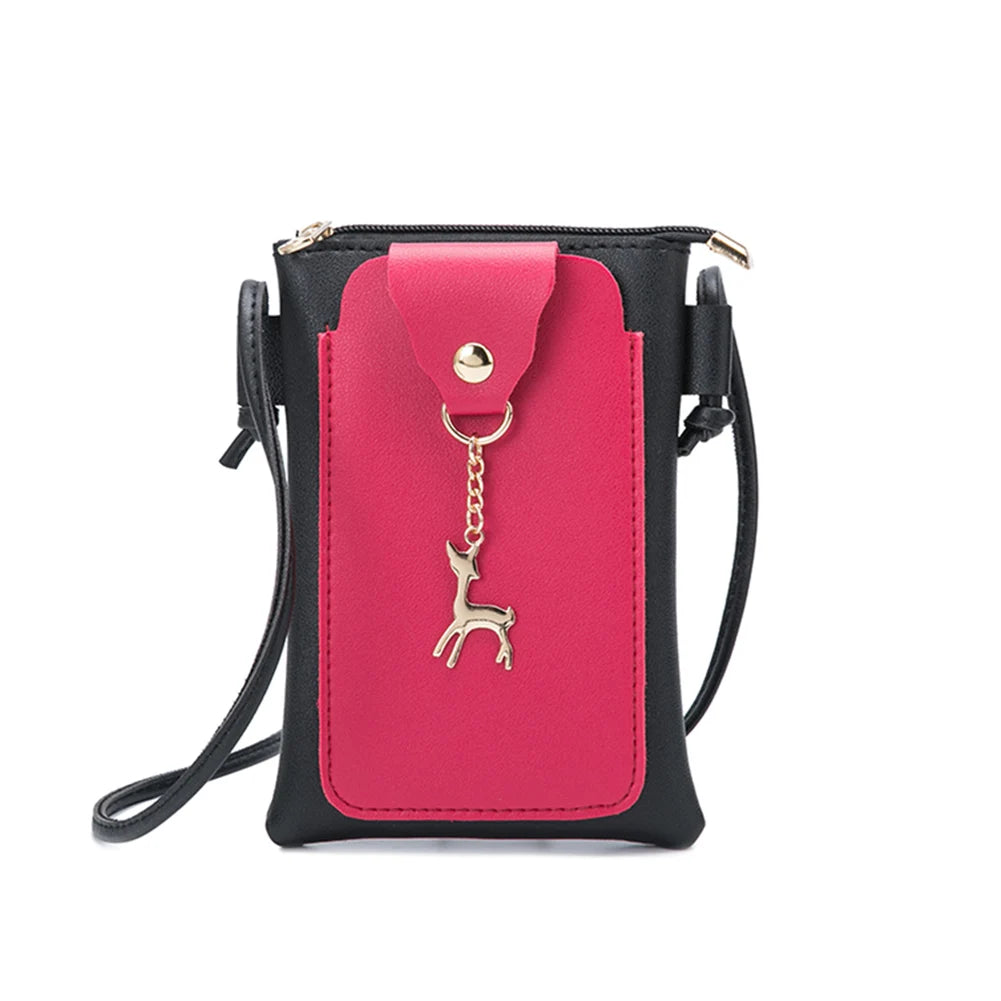 Mini Crossbody Bag for Women PU Leather Handbag Zipper