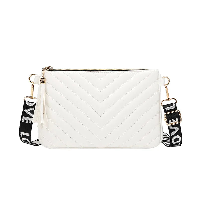 Tassel Small Messenger Bag Embroidered Female Shoulder Crossbody Bag