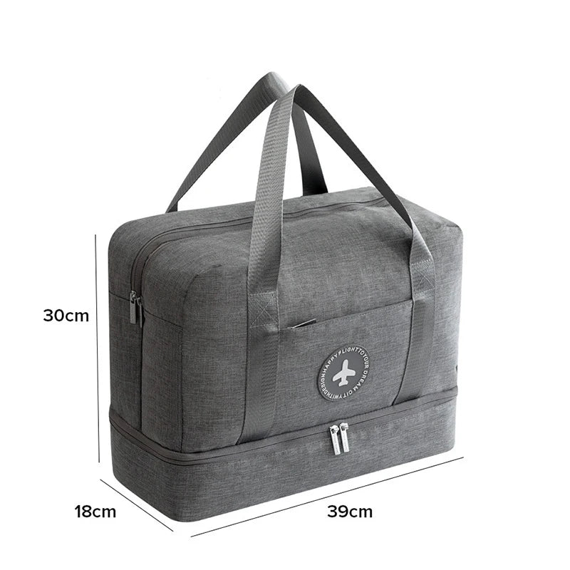 Waterproof Large Capacity Travel Bag with Wet/Dry Storage