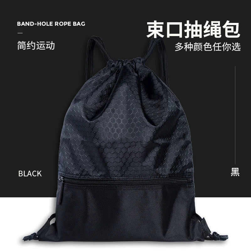 Travel Home String Drawstring Backpack Gym Tote Bag School Sport Pack