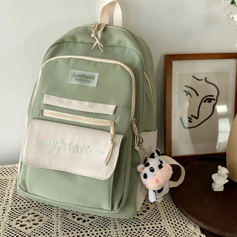 Waterproof Girls College School Backpack for Teenage Travel