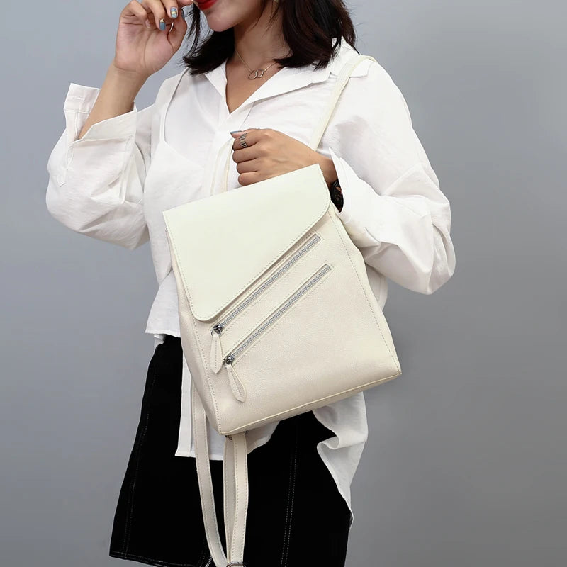 High Youth Leather Backpacks for Teenage Girls