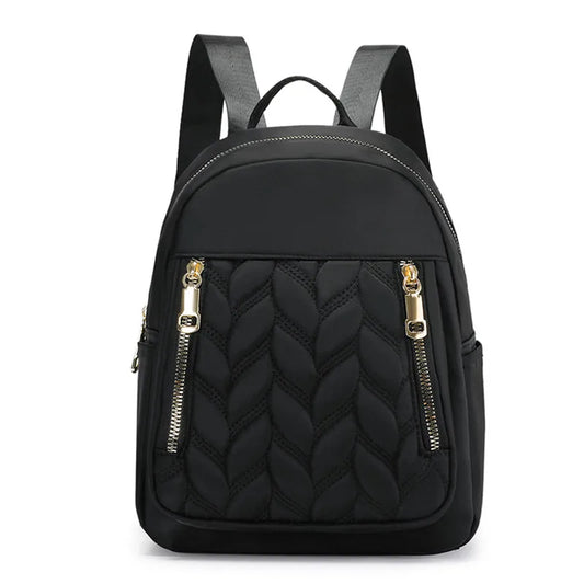 Women Backpack Urban Casual Backpack Solid Nylon Bag Waterproof Lightweight