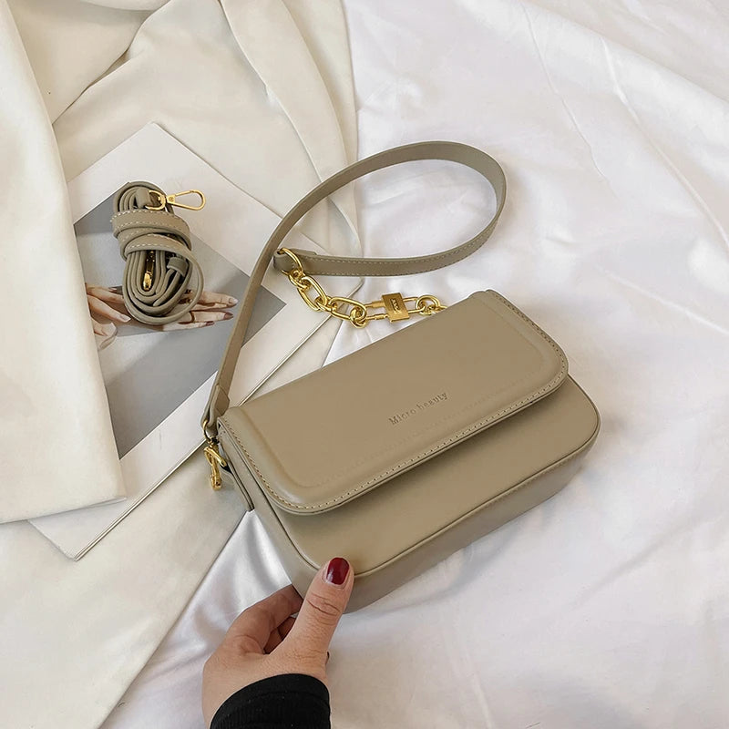Women Bag High PU Leather Shoulder Bags Hasp Envelope Handbags