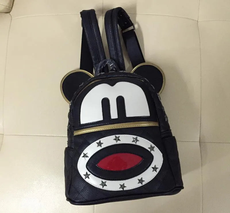 PU Big Ears Character Pocket Backpacks Rucksack Bag