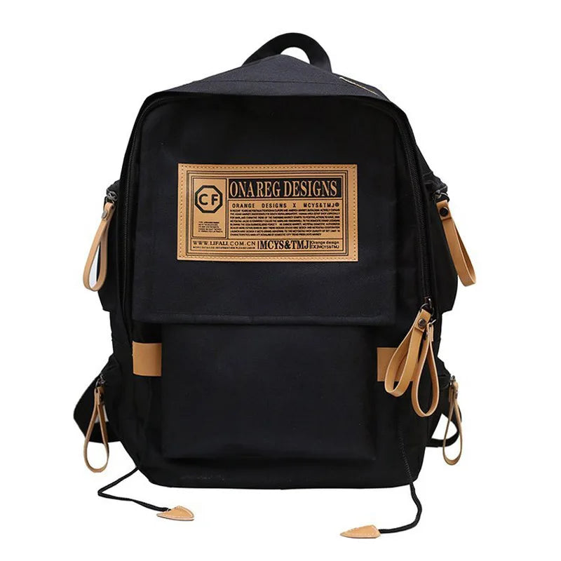 Women Casual Canvas Backpack Students School Bag Girl Large Capacity Travel Bag