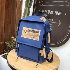 Women Casual Canvas Backpack Students School Bag Girl Large Capacity Travel Bag