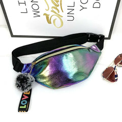 Women Girls Waist Fanny Pack Belt Bag Pouch Hip Bum Bag Yellow