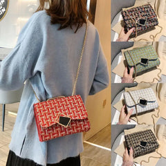 Quilted Chain Bag Leather Shoulder Crossbody Messenger Purse Waist Pack
