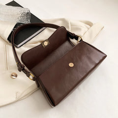 Stylish High PU Leather Shoulder Bag Crossbody Messenger Handbag