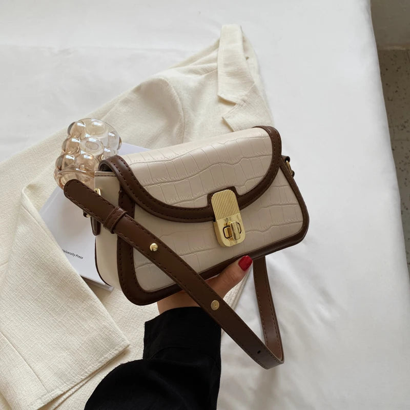 Stylish PU Leather Shoulder Bag Crossbody Handbag