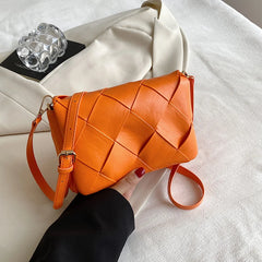 Women Lady Cross Body Woven Single Shoulder Strap Bag