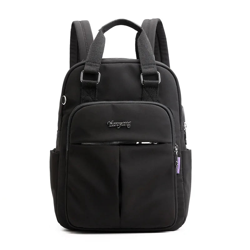 Large Capacity Nylon Waterproof Backpack for Women