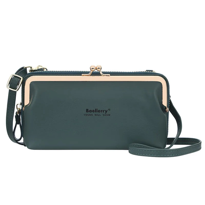 Women Long Wallet Zipper Crossbody Bags Large Capacity