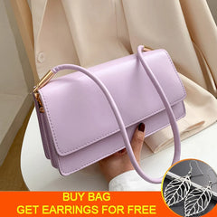 Women Shoulder Bags Solid Armpit Handbag Purse Clutch Messenger Bag