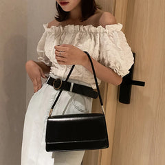 Women Shoulder Bags Solid Armpit Handbag Purse Clutch Messenger Bag