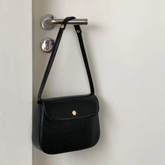 Retro PU Leather Small Square Shoulder Bag for Women