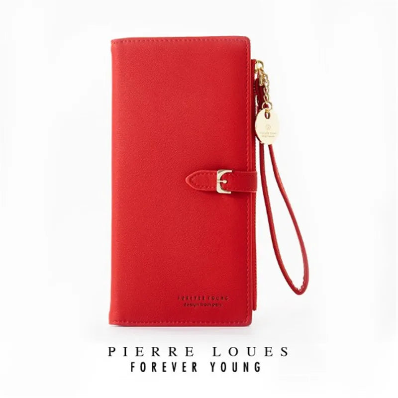 PU Leather Zipper Wallet Women's Long Purse Clutch Hand bag