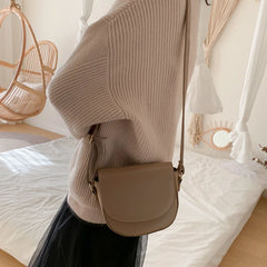 Crossbody Bag for Women Solid Flap Shoulder Tote Small Handbag
