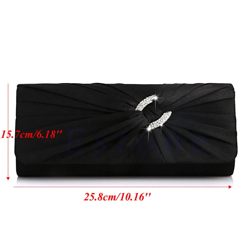 Women's Bridal Rhinestone Chain Clutch Bag