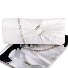 Bridal Rhinestone Chain Clutch Bag Evening Handbag