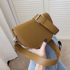 Women's Shoulder Messenger Saddle Bag Textured Western Pu Leather 
