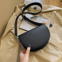 Women's Shoulder Messenger Saddle Bag Textured Western Pu Leather 