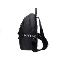 Women's Oxford Backpack School Travel Shoulder Bag with Bear Pendant