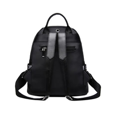 Women's Oxford Backpack School Travel Shoulder Bag with Bear Pendant