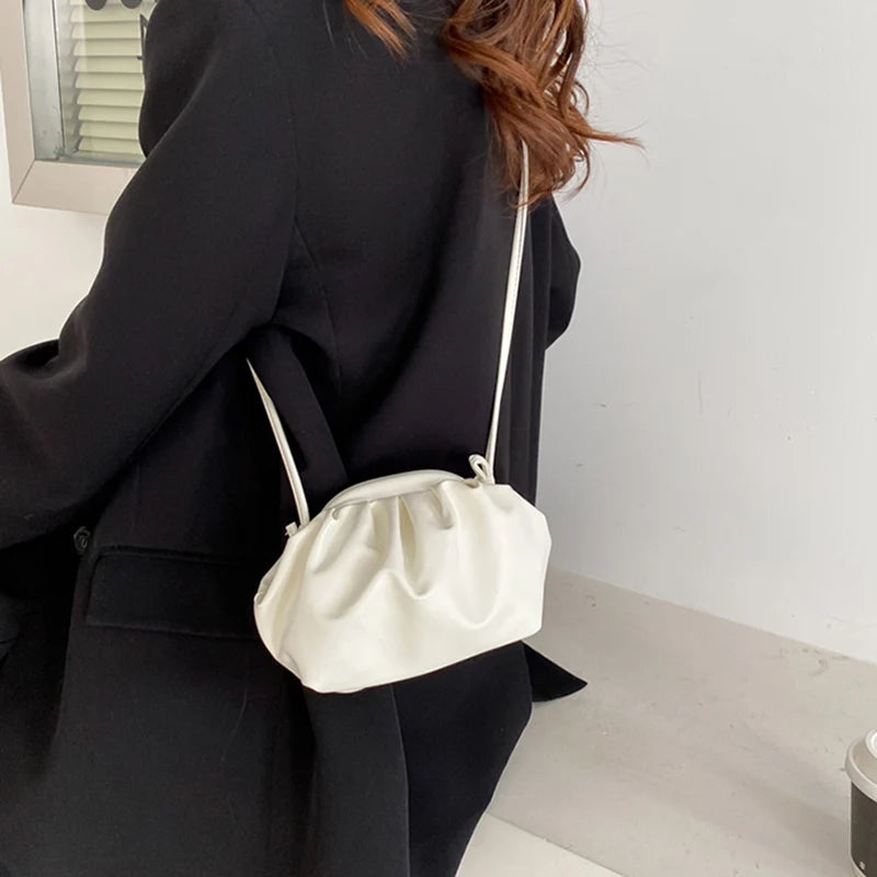 Orange Shoulder Bag Evening Clutch Mini Cloud Bags