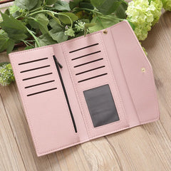 Red Tassel Clutch Wallet Soft PU Leather