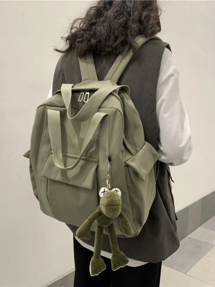 Canvas Women Backpack Female Schoolbag for Teenages Girl