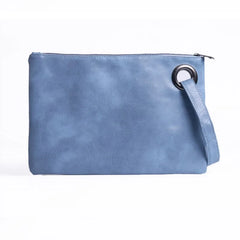 Women's Leather Envelope Clutch Evening Handbag