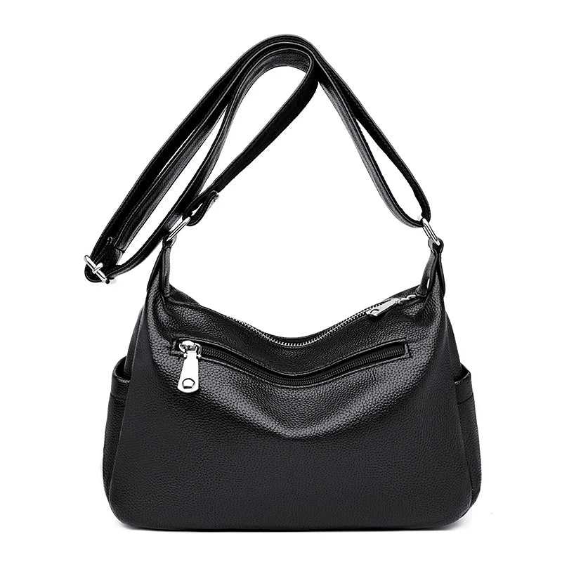 Fashionable Leather Work Shoulder Bag with Adjustable Strap