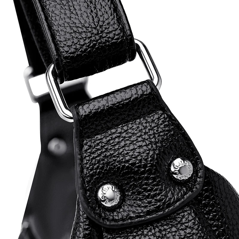 Fashionable Leather Work Shoulder Bag with Adjustable Strap