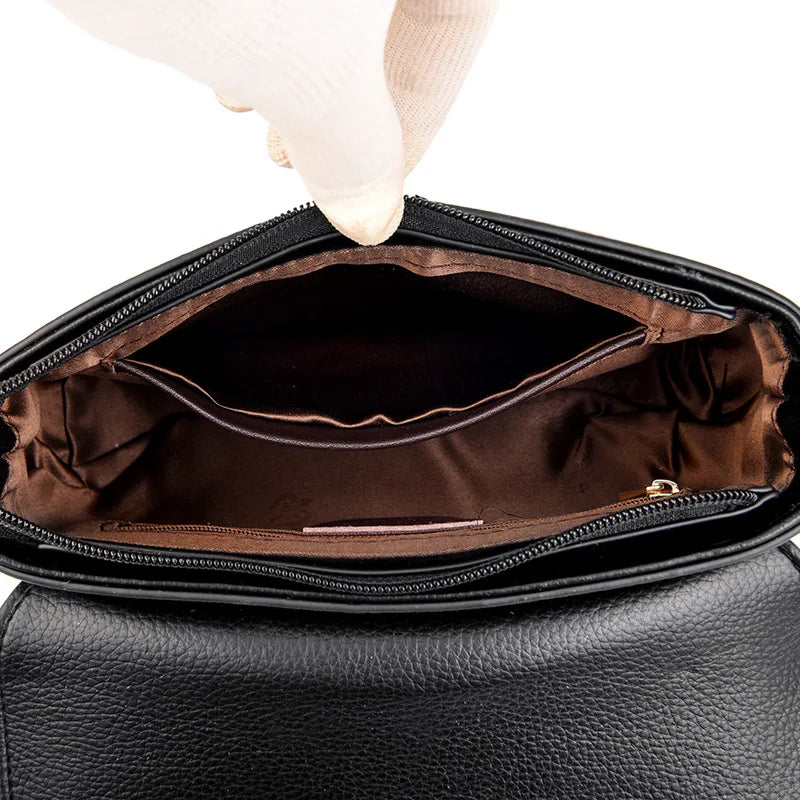 Stylish Women Leather Crossbody Bag High Capacity Work Handbags