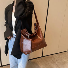 Women Shoulder Bags Top PU Leather For Work Shopping Daily Casual Multi-function
