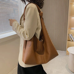 Fashionable Women Shoulder Bags Top PU Leather High Capacity Shopping