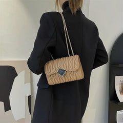 Stylish Chain Single-shoulder Leather Bag Women's Crossbody Small Bag