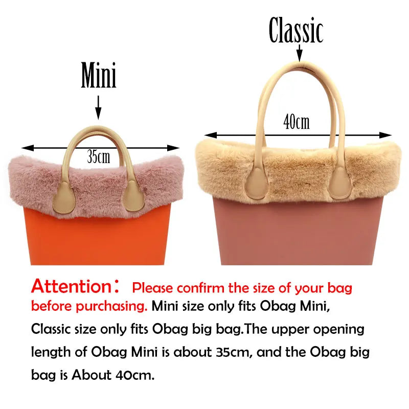 Faux Rex Rabbit Fur Trims for O BAG Decoration Classic Mini Obag