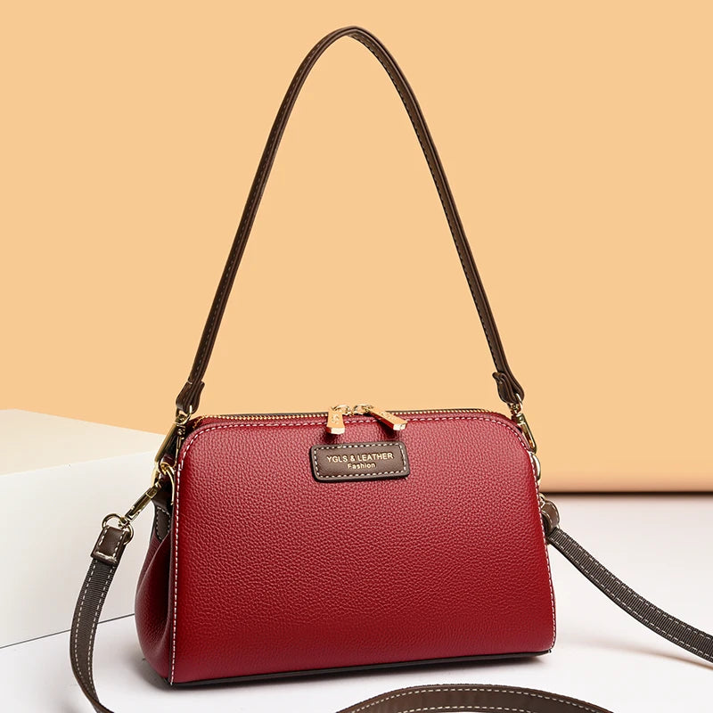 Women's Leather Crossbody Shoulder Bag Casual Work Handbag