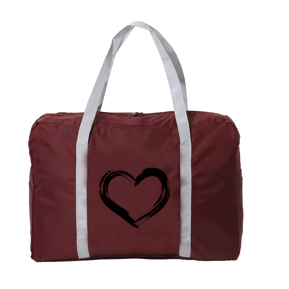 Foldable Travel Bag for Women - Large Capacity Nylon Duffle Bag