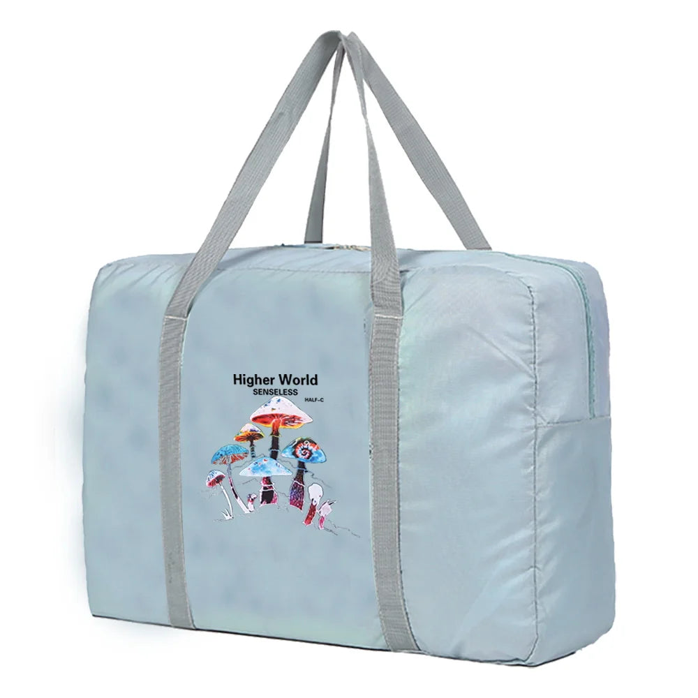 Large Capacity Foldable Travel Bag for Lady Men Weekend Clothes Storage