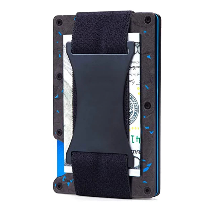 RFID Blocking Carbon Fiber Wallet with Money Clip