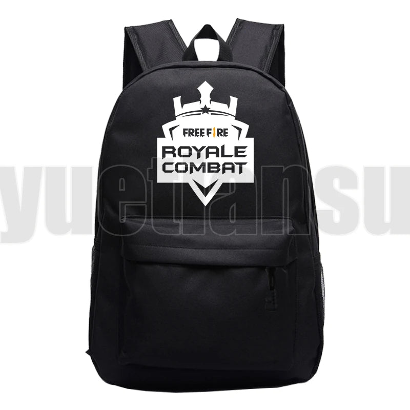 Fire Game Backpack Harajuku Fire Print Kids Bookbag Laptop School Bags