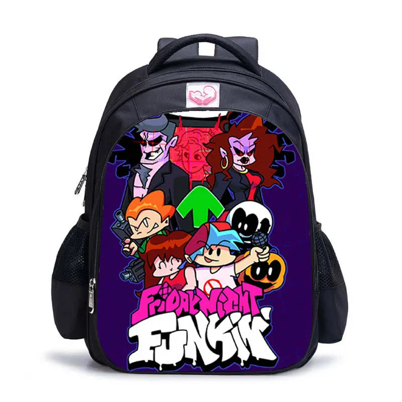 FNF Games Backpack 3D Print School Bag Orthopedic Book Bag 16Inch Unisex