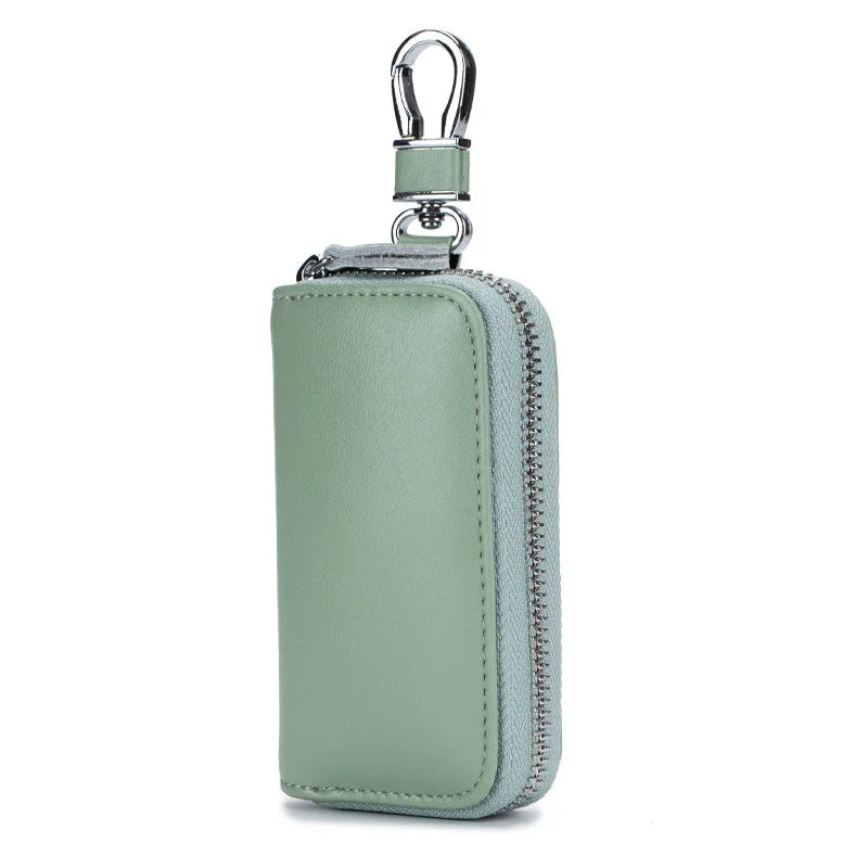 Leather KeyChain Multifunction Key Bag Organizer Wallet Holder